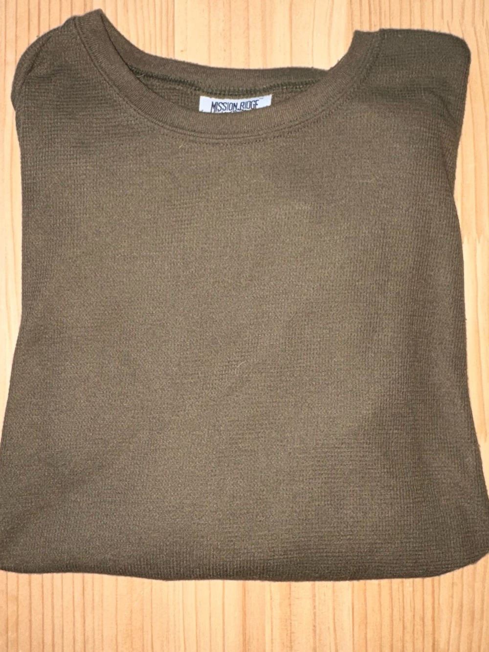 Mission Ridge Men's Olive Long-Sleeve Crewneck Sweater